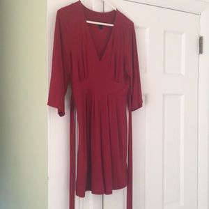 Crimson Silky Tunic